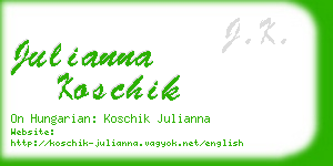 julianna koschik business card